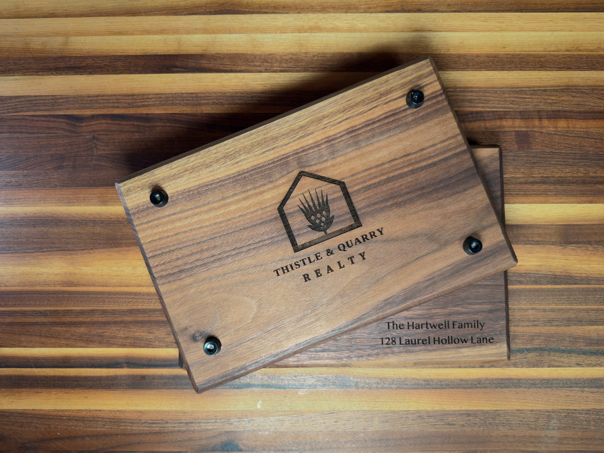 Engraved Solid Walnut Cutting Board